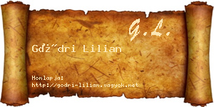 Gödri Lilian névjegykártya